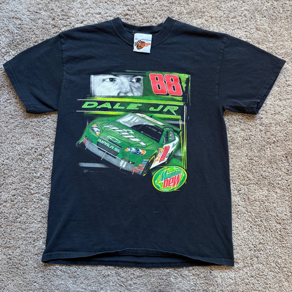 Winners Circle Black Dale Jr Mountain Dew T-Shirt Size M